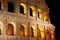 Famous coliseum of Rome at night