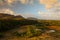 Famous Cuba farmland tobacco area at sunset, Valley de Vinales,Cuba.