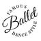 Famous dance style, ballet stamp