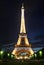 Famous Eiffel Tower with illumination on in Paris.