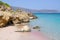 Famous Elafonissi beach with pink sand, Crete
