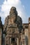 Famous faces of Bayon, the most notable temple at Angkor Thom, Cambodia