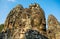 Famous faces of Bayon, the most notable temple at Angkor Thom, Cambodia