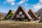 The famous farmhouses in Shirakawa-go village, Japan