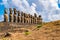 The famous fifteen Moai at Ahu Tongariki on Rapa Nui or Easter Island