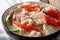 Famous Filipino Bicol Express close-up in a bowl. horizontal