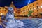 Famous fountain of shame on baroque Piazza Pretoria, Palermo, Sicily