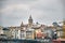 Famous galata tower of istanbul taken photo from istanbul bosporus.