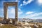 The famous gate of Naxos island, so called Portara from the temple of Apollon