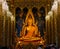 Famous golden buddha sculpture in Thailand