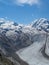 The famous Gorner Glacier, second largest glacier in the Alps