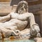 Famous Greek sculpture of Ocean god  named Marforio  located in Rome  Italy. Classic mythology in art