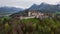 Famous Gruyere Castle in Switzerland also called Schloss Greyerz - aerial view