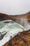 Famous Gulfoss waterfall on the Golden Circle at western side Iceland near Reykjavik.