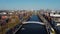 Famous Ha Penny Bridge in Dublin from above