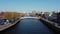 Famous Ha Penny Bridge in Dublin from above