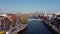 Famous Ha Penny Bridge in Dublin from above