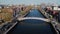 Famous Ha Penny Bridge in Dublin from above