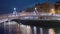 Famous Ha Penny Bridge in Dublin - DUBLIN, IRELAND - APRIL 20, 2022