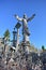 Famous Hill of Crosses in Lithuania.Wooden cross.Chist.