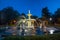 Famous historic Forsyth Fountain in Savannah, Georgia