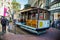Famous Historic traditional cable car in San Francisco