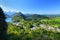 Famous Hohenschwangau Castle on a rugged hill above the village of Hohenschwangau near Fussen in southwest Germany