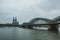 The famous Hohenzollern Bridge with the Cologne Cathedral in the background, in Cologne, Germany