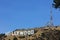 The famous Hollywood Sign on Mount Lee in Los Angeles, seen from Mulholland Drive. CA. USA