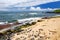 Famous Hookipa beach, popular surfing spot filled with a white sand beach, picnic areas and pavilions. Maui, Hawaii.