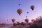 The famous hot air balloons of Cappadocia take off for another morning flight