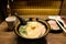 Famous Ichiran Ramen noodle restaurant in Osaka, Japan