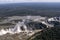 Famous Iguazu falls on the border