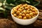 Famous Indian chickpea curry.Indian cuisine.