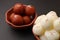 Famous Indian desserts rasgulla/ rosogulla/ roshogulla and gulab jamun