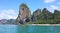 Famous island, crystal clear green turquoise water and tropical white sand beach at Krabi, Andaman sea, Thailand