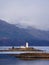 Famous Isle Ornsay with Lighthouse tower, Isle of Skye, Scotland, UK.