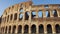 Famous Italian attraction Colosseum in Rome. Ancient amphitheater Coliseum in capital of Italy