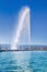 Famous jet d`Eau at Lake Geneva in summertime