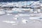 Famous Jokulsarlon ice lagoon, Iceland.