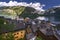 Famous lakeside town Hallstatt in the Austrian Alps