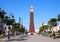 Famous landmark clock tower in downtown Tunis