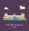 Famous landmark Louvre Museum Paris France