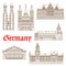 Famous landmarks of german architecture icon