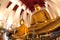 The famous large sitting Buddha in Thai Temple.