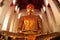 The famous large sitting Buddha in Thai Temple.