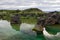 Famous lava columns at the Myvatn lake, Iceland