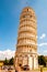 The famous leaning Tower of Pisa or La Torre di Pisa at the Cathedral Square, Piazza del Duomo in Pisa, Italy
