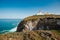 Famous lighthouse ocean portugal