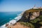 Famous lighthouse ocean portugal